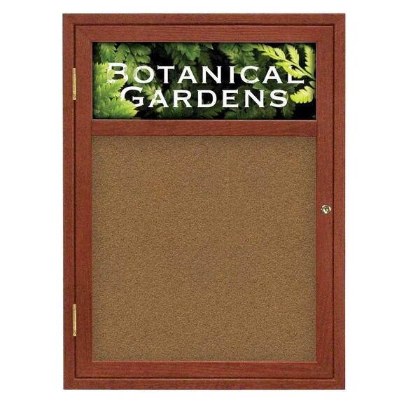 Sliding Glass Door Radius Letterboard, 96"x48", Black/Green